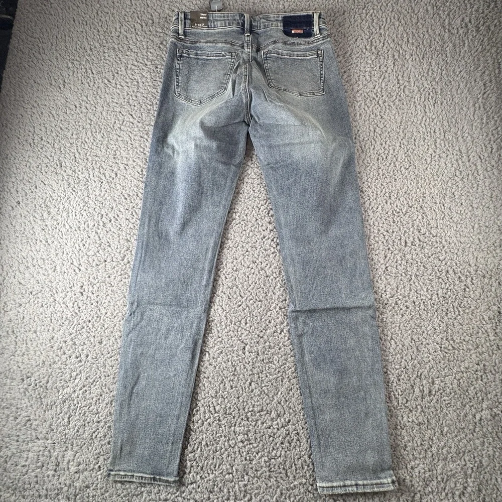 Tractr Diane Mid Rise Distressed Indigo Medium Blue Stretch Jean‎ Sz 6/28 NWT - Picture 2 of 10